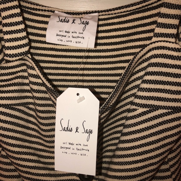 BNWT Sadie & Sage VICI striped button down dress - Picture 6 of 7